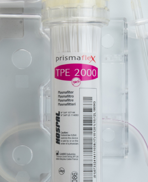 Therapeutic Plasma Exchange (TPE) 2000 Set on the PRISMAFLEX/PRISMAX System. 