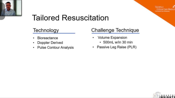 Fluid Management: SCCM 2022 Industry Insight: Tailored Volume Resuscitation in Critically Ill Patients is Achievable