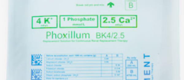 Label of PHOXILLUM solution for CRRT.